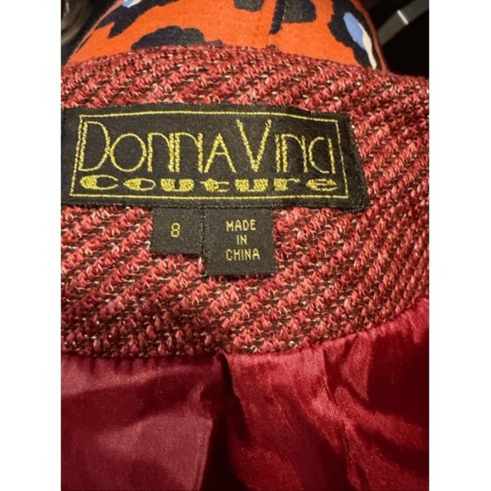 Stunning Donna Vinci Couture Rust  Jeweled  Shimmering Jacket 8 - Picture 5 of 5